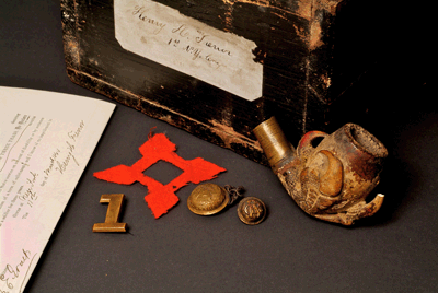 Personal artifacts belonging to 1st Lieutenant Henry H. Trenor of Companies E, G and F